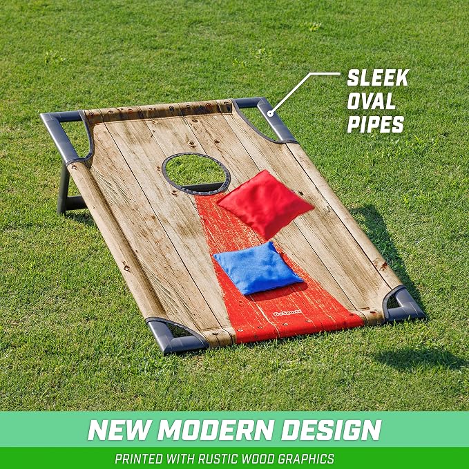 GoSports Portable Cornhole Set with Carry Case - Outdoor Lawn Bean Bag Toss Game for Adults and Family - Beach, Camping, Yard Games & More