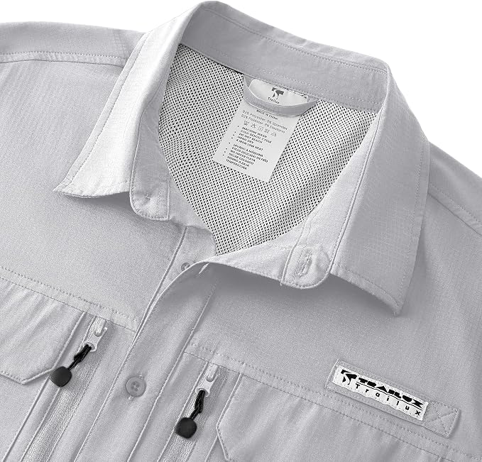 Men's Outdoor Sun Protection Shirts Short Sleeve Quick Dry Lightweight Breathable UPF50 Hiking Fishing Travel Camping