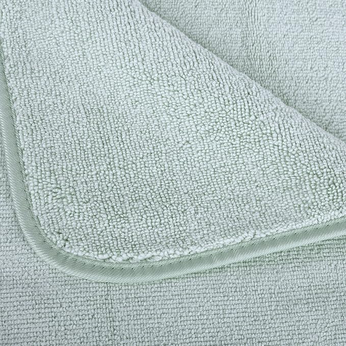 POLYTE Quick Dry Lint Free Microfiber Bath Sheet, 35 x 70 in, Pack of 2 (Green)
