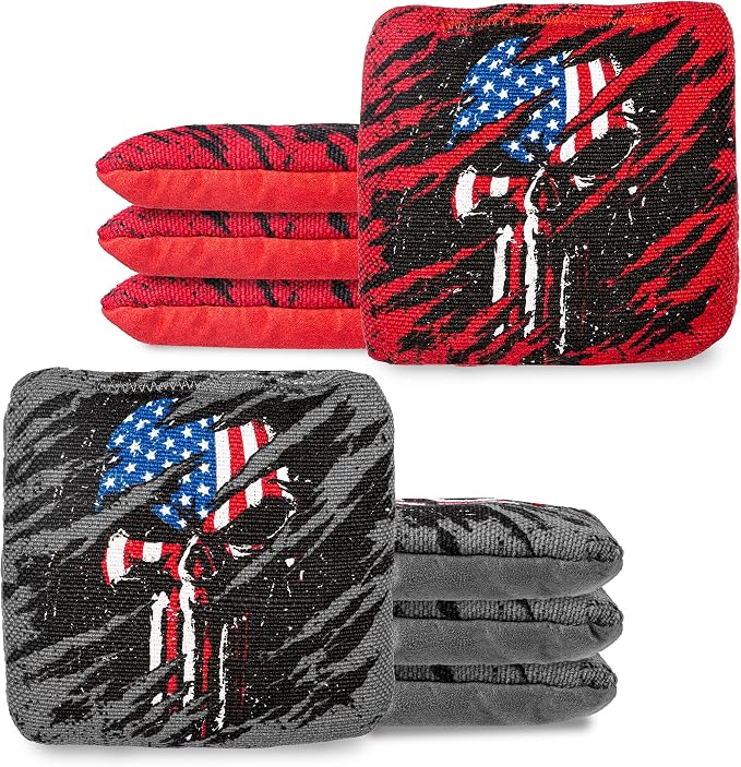 Play Platoon Pro Cornhole Bags Set of 8 - Professional Dual Sided Slick and Sticky Side Competition Corn Hole Bags - Tournament Series