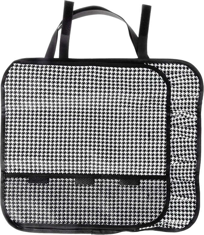 Mercer Culinary 7-Pocket Knife Roll Storage Bag, Houndstooth